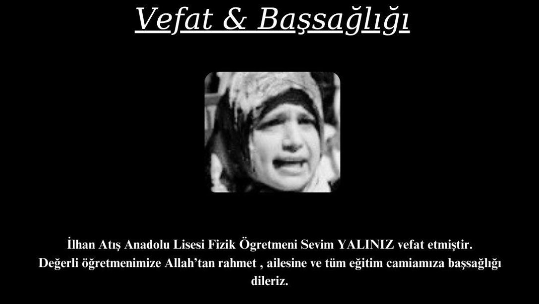 Vefat & Başsağlığı