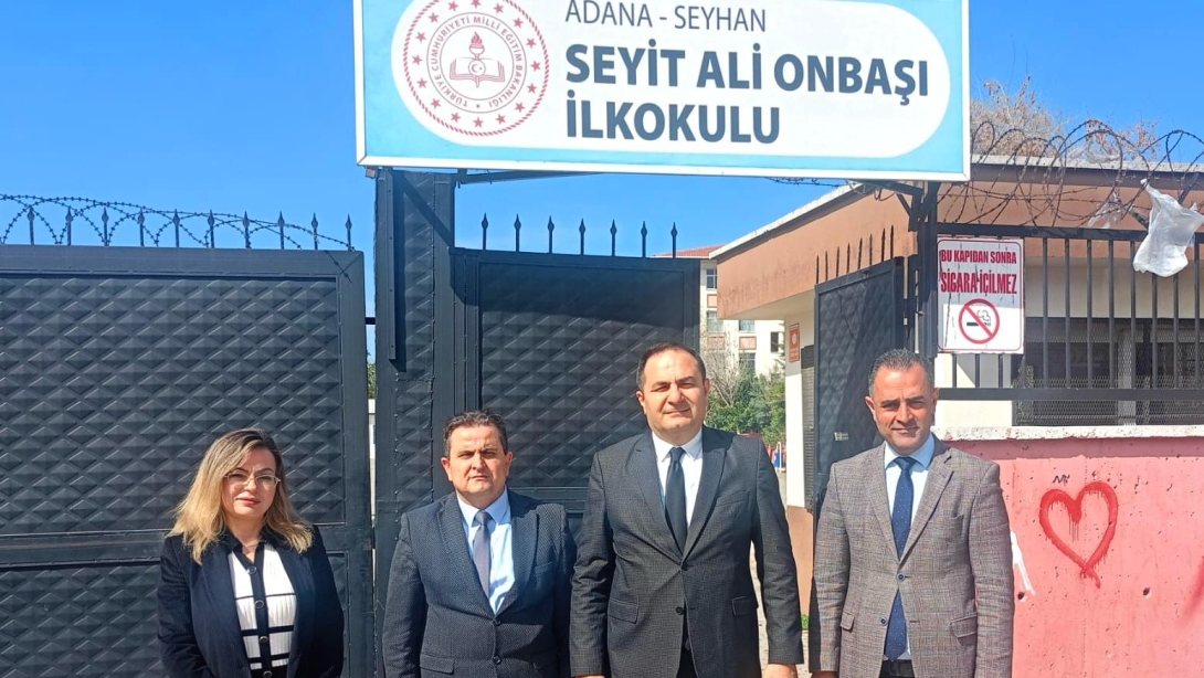 İlçe Milli Eğitim Müdürümüz Sayın Murat ÇELİK ve Şube Müdürümüz Sayın Bayram Ali YILDIRIM;   Seyit Ali Onbaşı İlkokulu'nda idareci ,öğretmen ve öğrencilerimizle buluştular.
